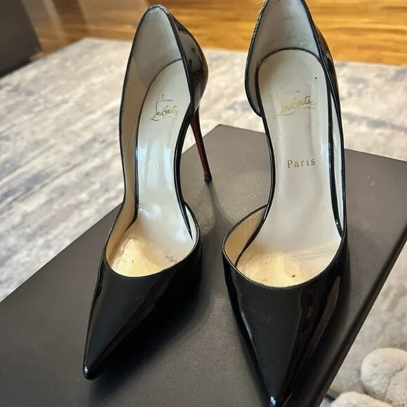 Christian Louboutin Iriza 100mm Patent Calf Leather Pumps - Picture 4 of 7